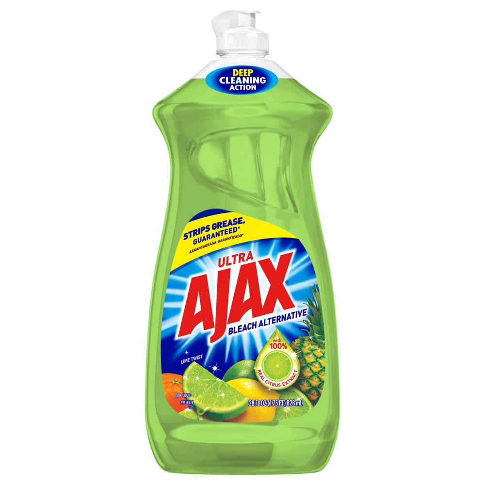 AJAX DISH LIQUID VINIGAR LIME  28oz