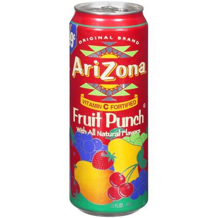 ARIZONA TEA DRINK CANE FRUIT PUNCH 23OZ