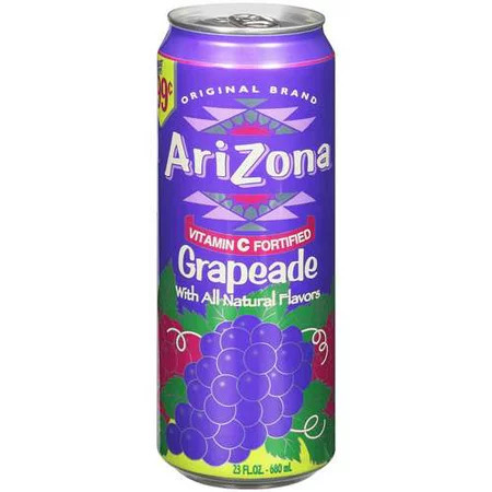 ARIZONA TEA DRINK CANE GRAPE 23OZ