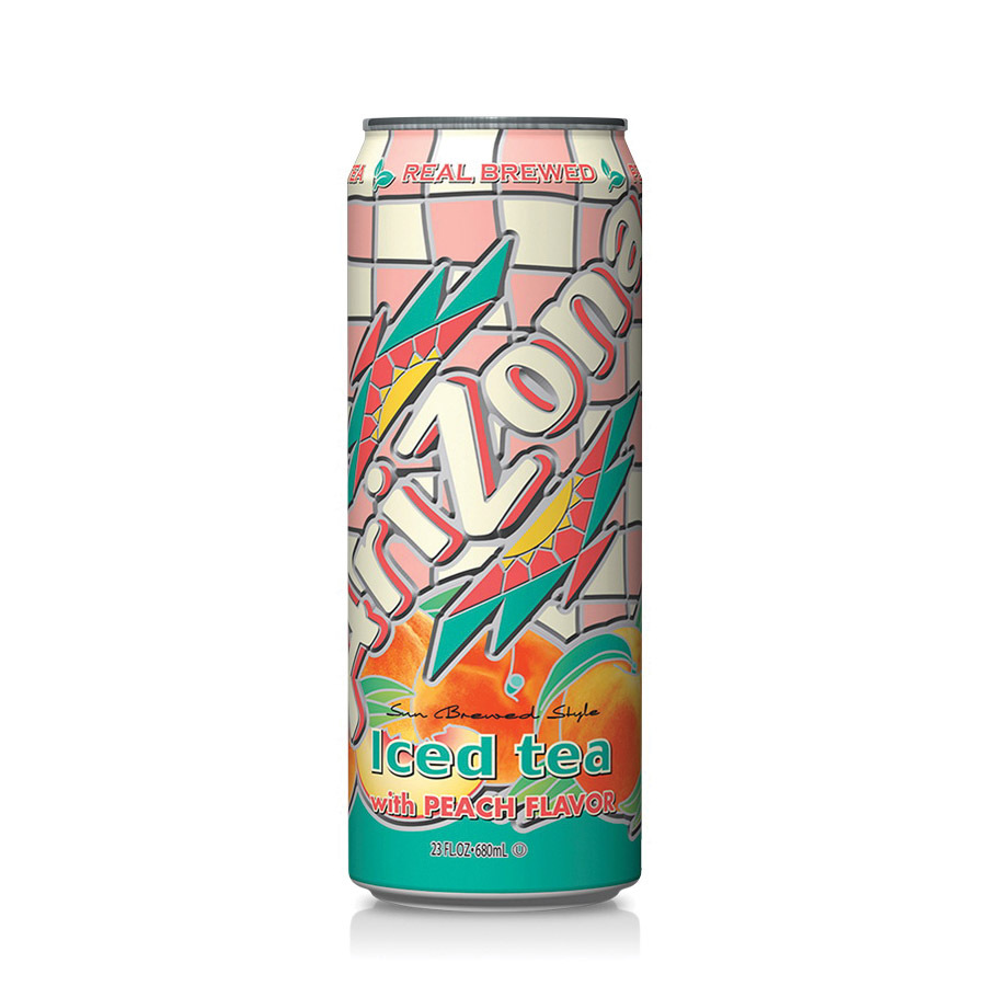 ARIZONA TEA DRINK CANE ICE PEACH 23OZ