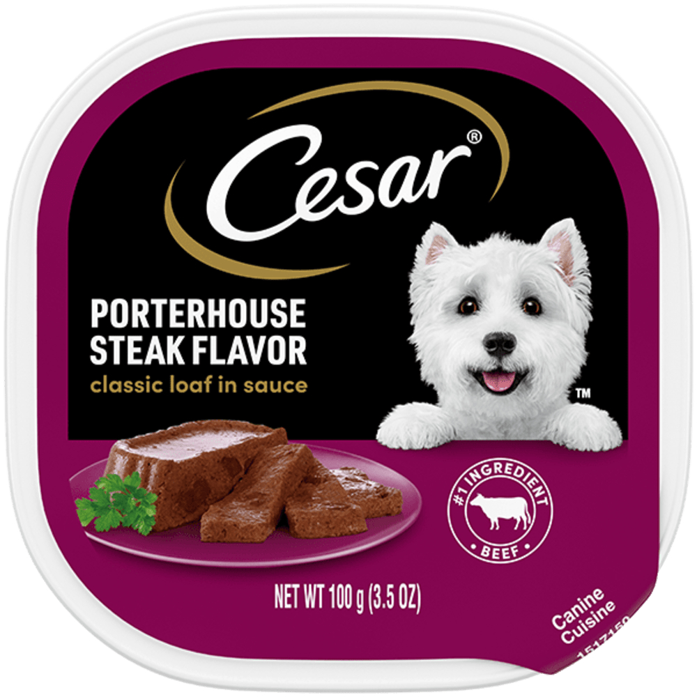 CESAR DOG FOOD P.HOUSE STEAK  3.5OZ