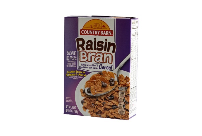 COUNTRY BARN RASIN BRAN FLAKES  8OZ