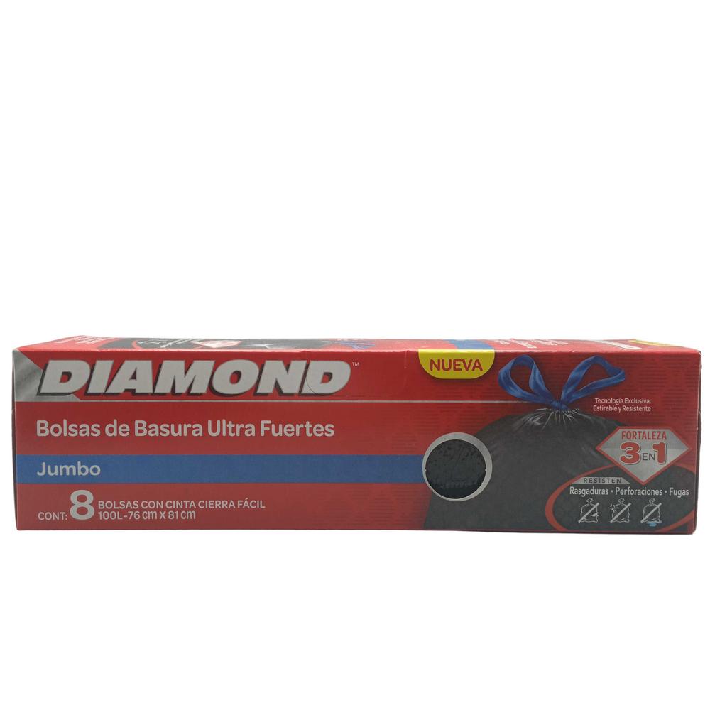 DIAMOND TRASH BAG 26G 8CT