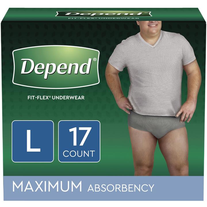 DEPEND ADULT DPR LG MALE  17CT