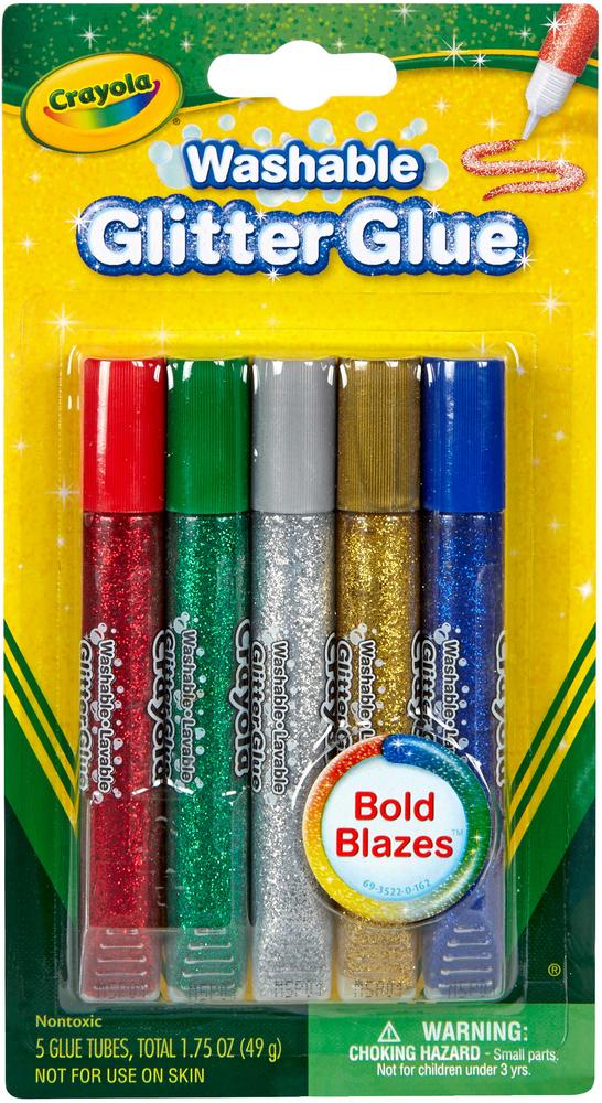 CRAYOLA GLUE GLITTER  5CT