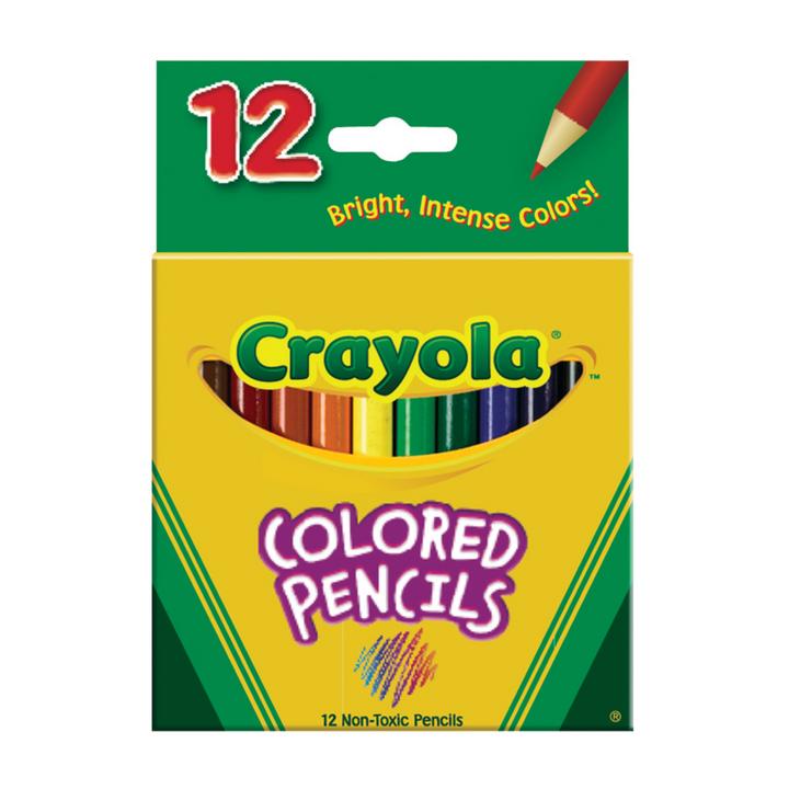 CRAYOLA PENCIL COLOR SHORT 12CT