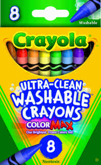 CRAYOLA CRAYONS WASH REG  8CT