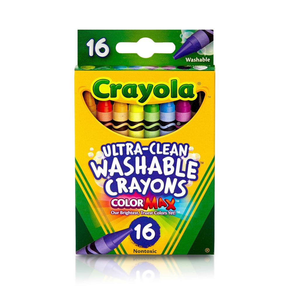 CRAYOLA CRAYONS WASH REG 16CT