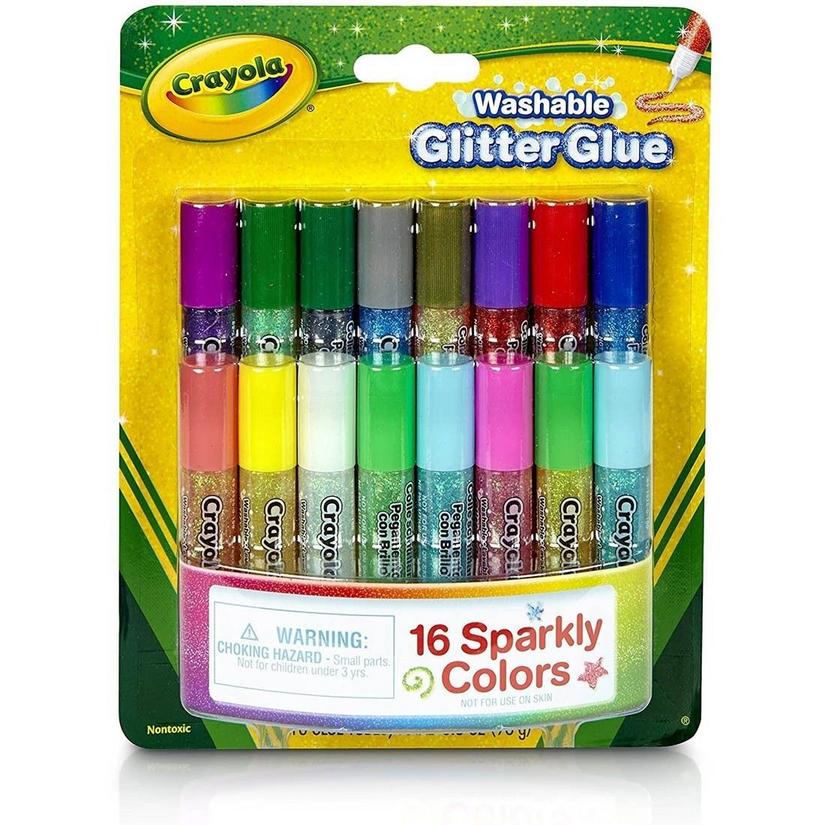 CRAYOLA GLUE GLITTER 16CT