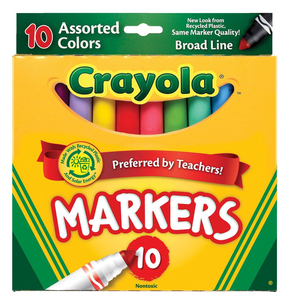 CRAYOLA MARKERS BOLD & BRT 10CT