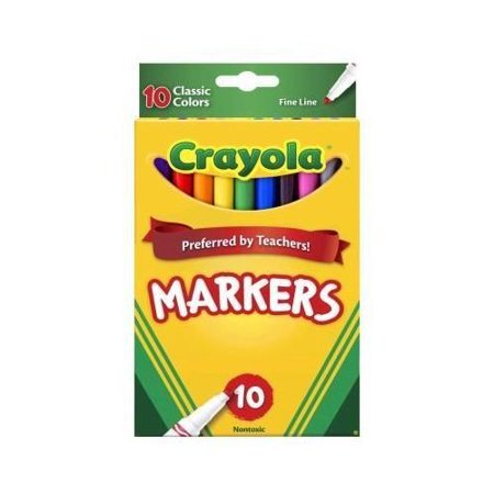 CRAYOLA MARKERS FINE LINE 10CT