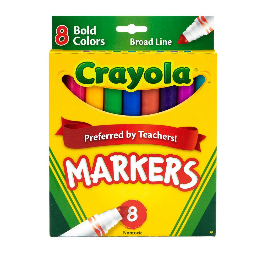 CRAYOLA MARKERS BOLD & BRT  8CT