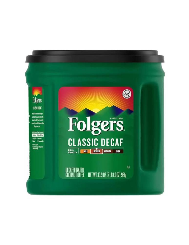 FOLGERS COFFEE DECAFINATED 33.9OZ 1PC