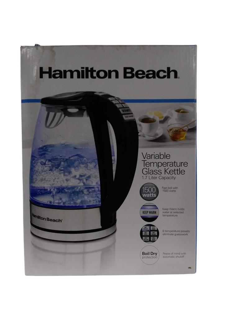 HAMILTON BEACH KETTLE GLS 1.7L TP HB40943 1PC