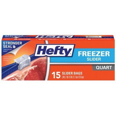 HEFTY BAG FREEZER QRT 15CT