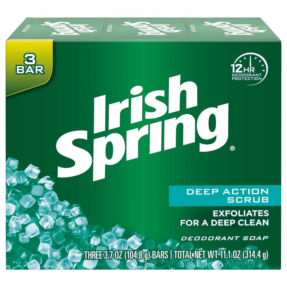 IRISH SPRING SOAP CLEAN SCRUB  3CT