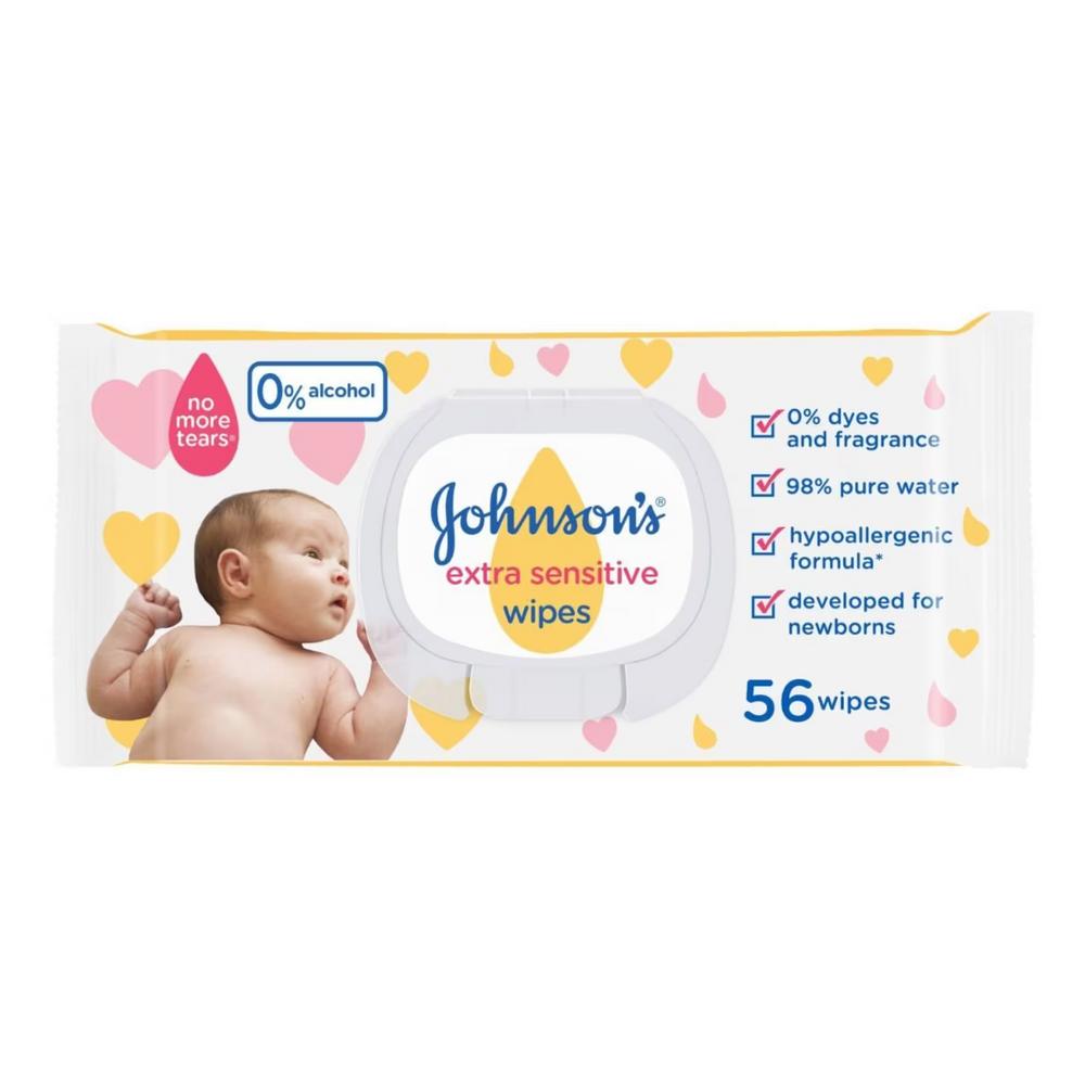 JHONSONS & JHONSONS BABY WIPES  56CT