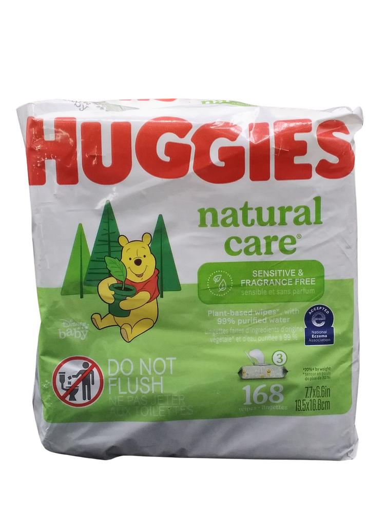 HUGGIES BABY WIPES NAT 168CT