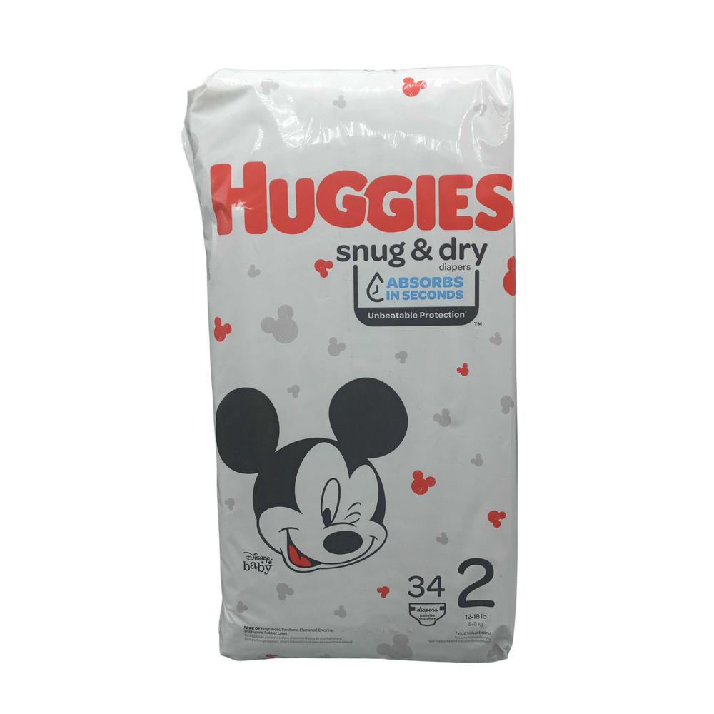 HUGGIES SUNG & DRY JUM #2  34CT