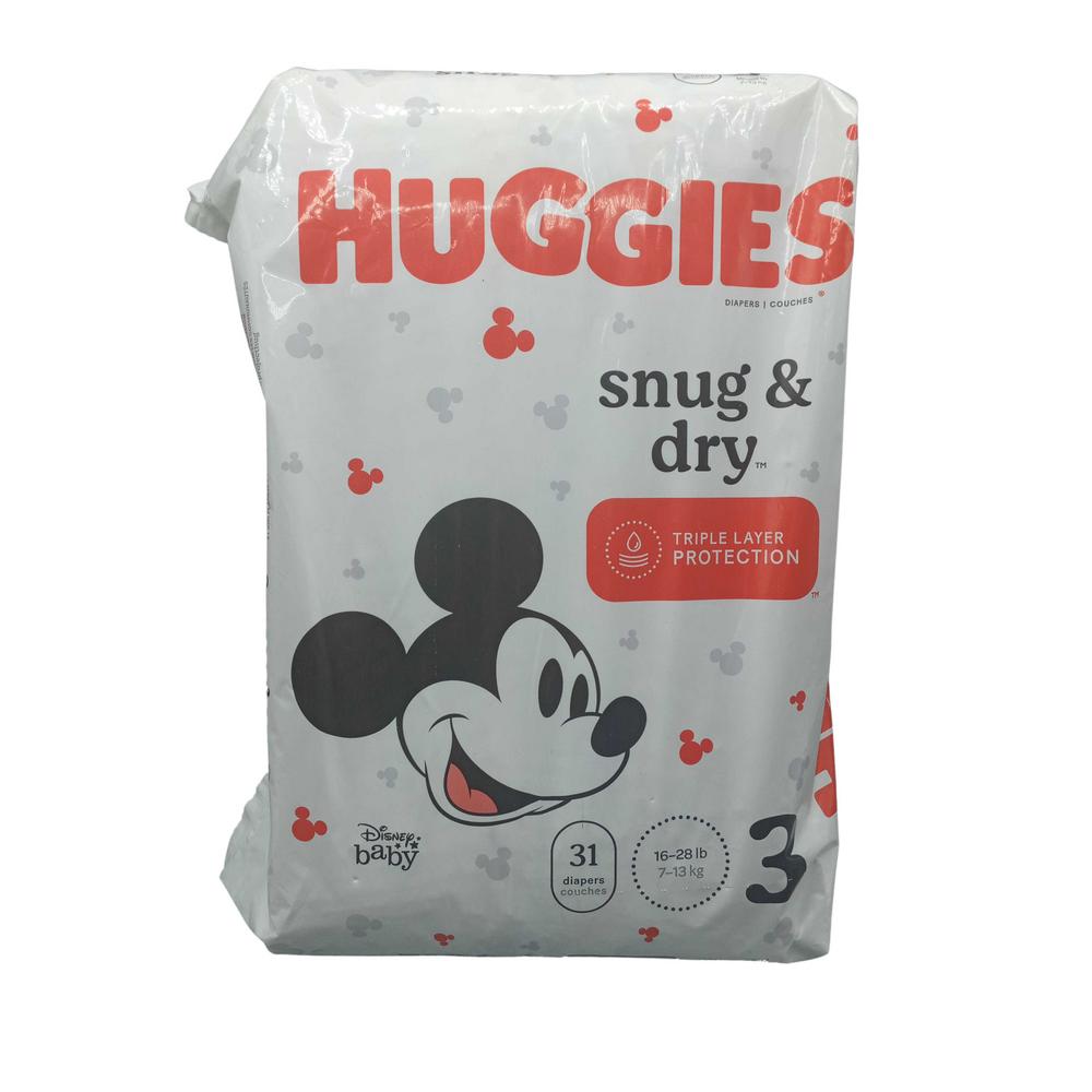 HUGGIES SUNG & DRY JUM #3  31CT