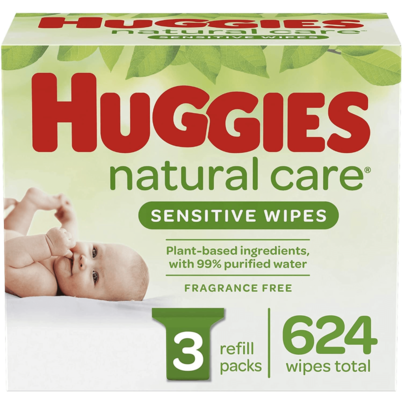 HUGGIES BABY WIPES RF NAT 624CT