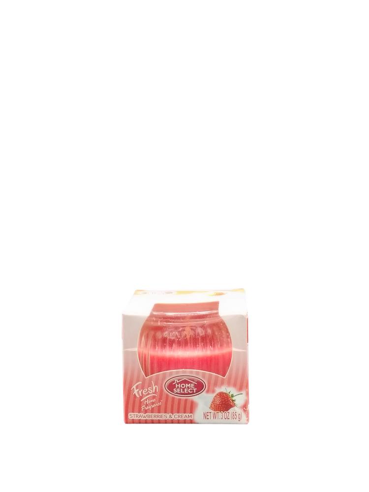 HOME SELECT SENTED CANDLE STRAWBERRY  3OZ