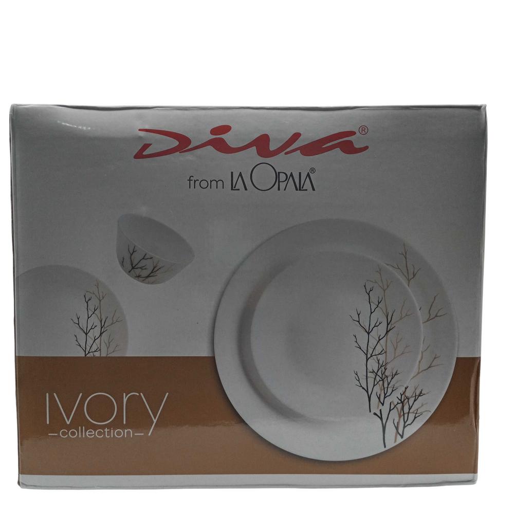 LA OPALA IVORY DINNER SET 27PC 1PC