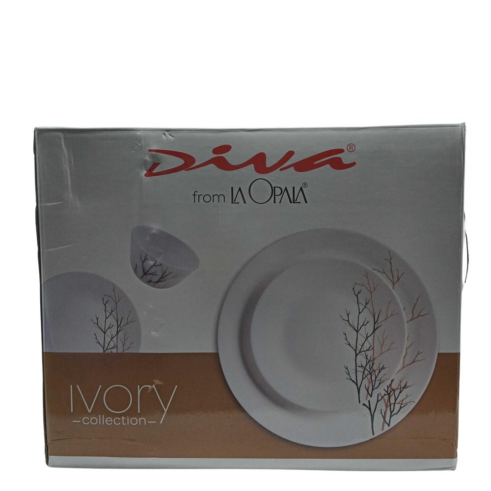 LA OPALA IVORY DINNER SET 33PC 1PC