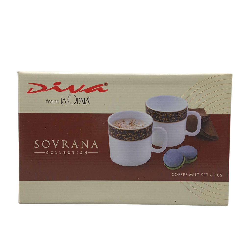 LA OPALA SOVRIN COF MUG SET  6PC