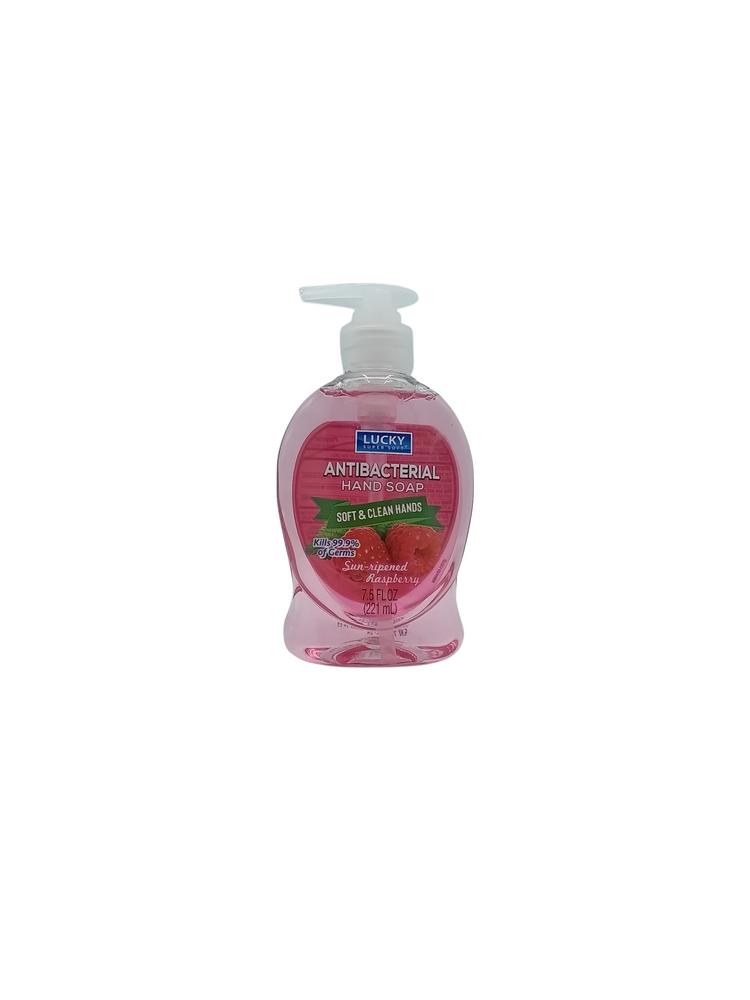 LUCKY LIQUID SOAP ANTIBACTRIAL RASP  8OZ