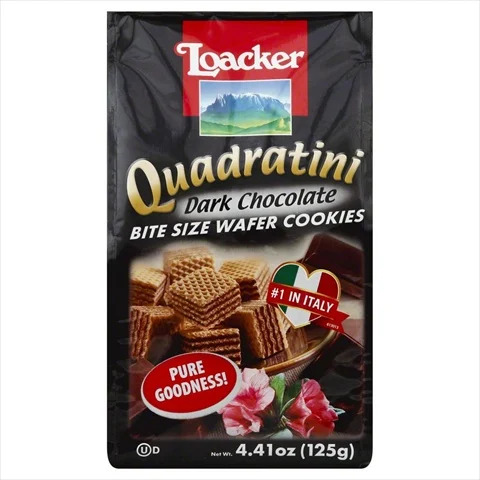 LOACKER WAFFER CHOCOLATE DARK  125GM