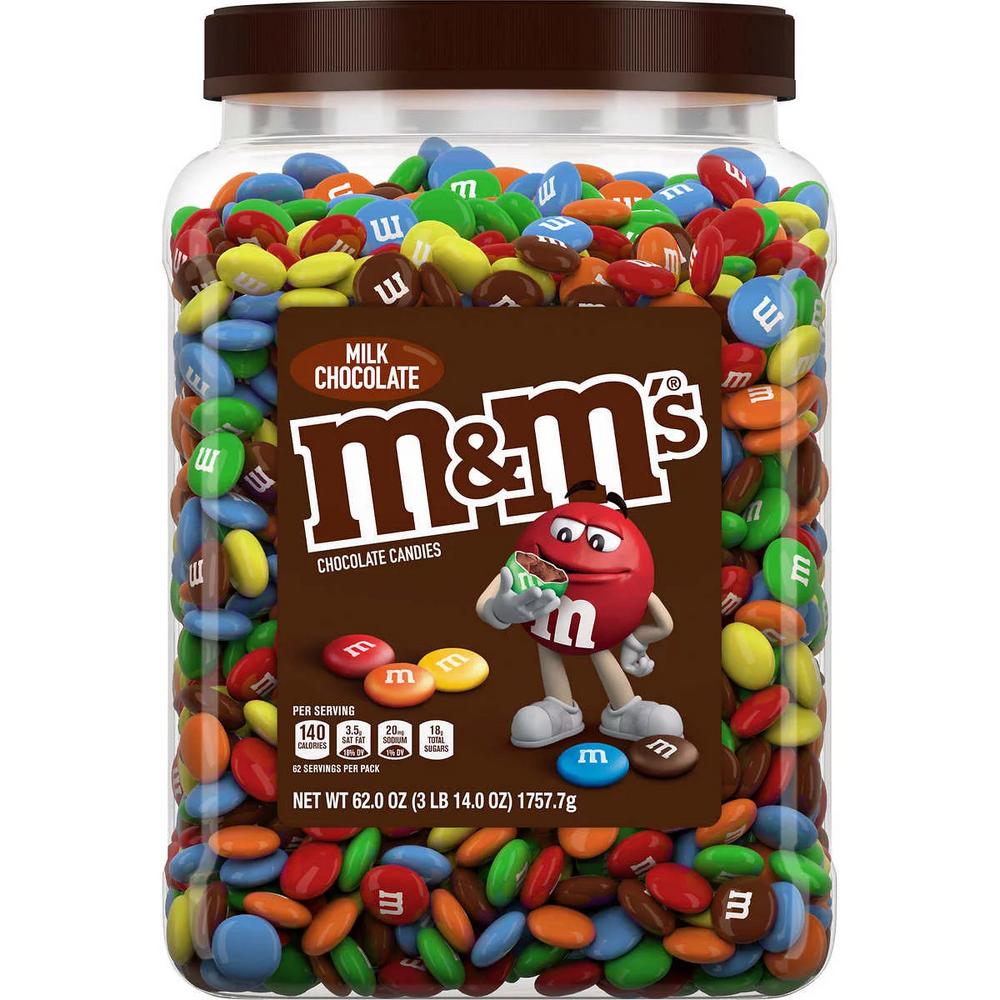 M&M CHOCOLATE JAR 62OZ 1PC