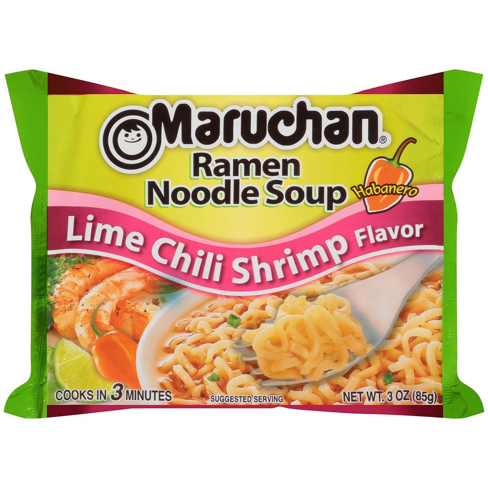 MARUCHAN RAMEN NOODLE SHRIMP LIM CHIL  3OZ