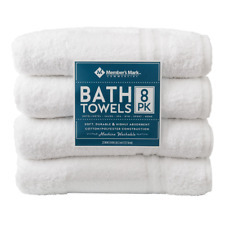 MEMBERS MARK BATH TOWEL 25X54" WHT 1CT