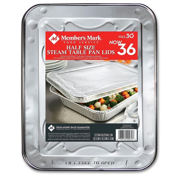 MEMBERS MARK ALUMINUM STEAMABLE LID HALF 1CT