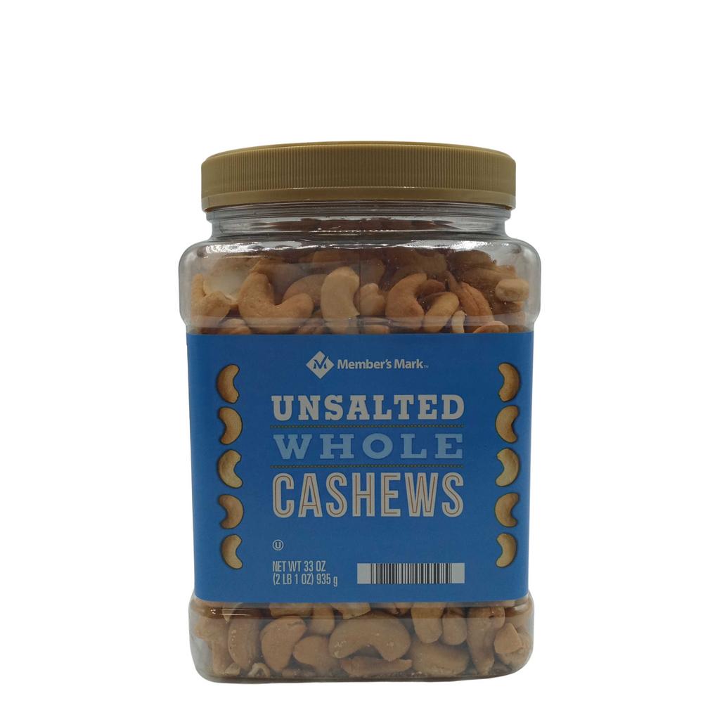 MEMBERS MARK CASHEW UN SALTED 33OZ- 1PC