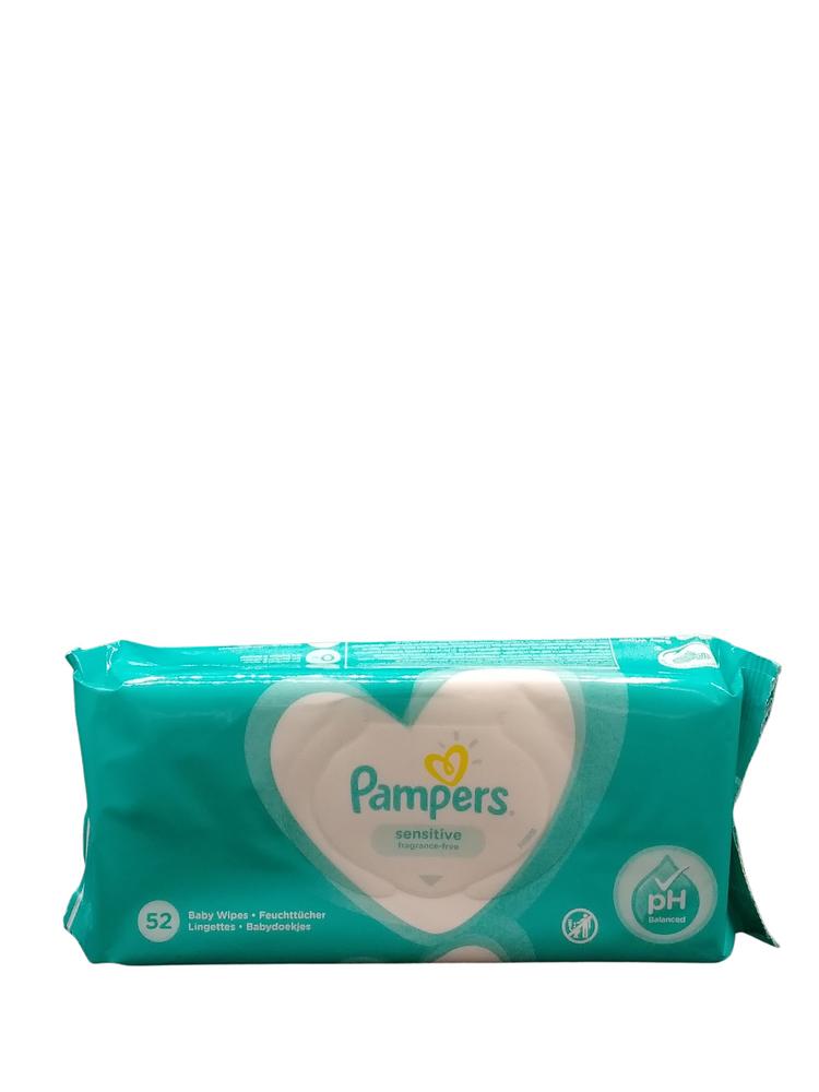 PAMPERS BABY WIPES SENS 52CT