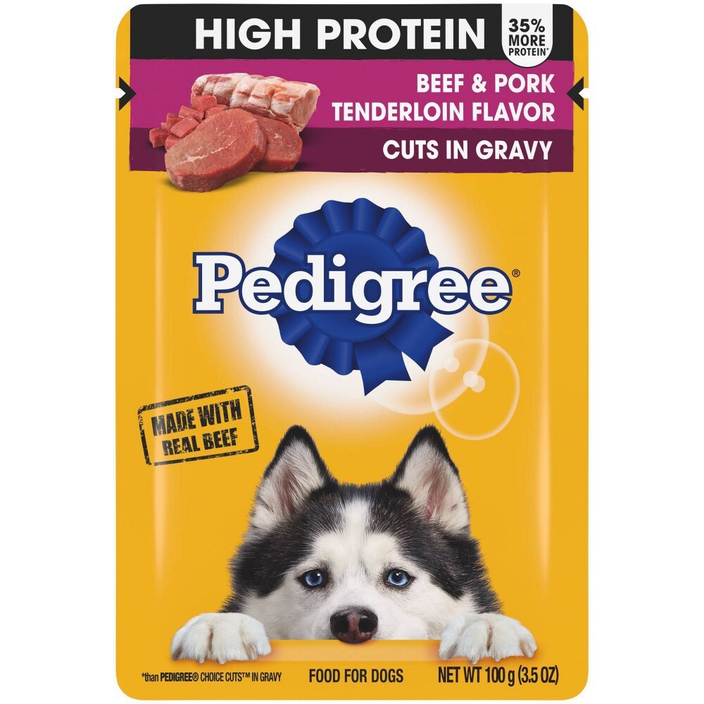 PEDIGREE DOG FOOD HI PROTIEN BEEF 3.5OZ