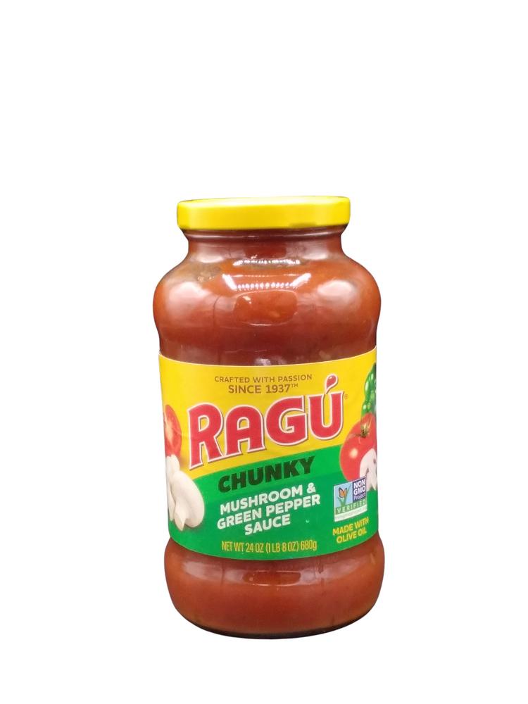 RAGU PASTA GR PEP MUSH 24OZ