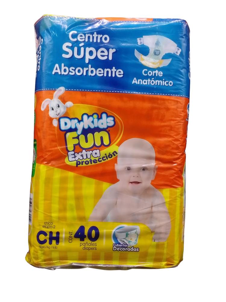 DRYKIDS DIAPERS SM 40CT