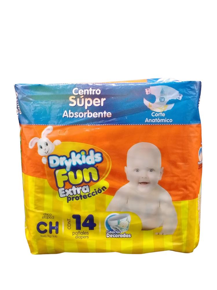 DRYKIDS DIAPERS SM 14CT