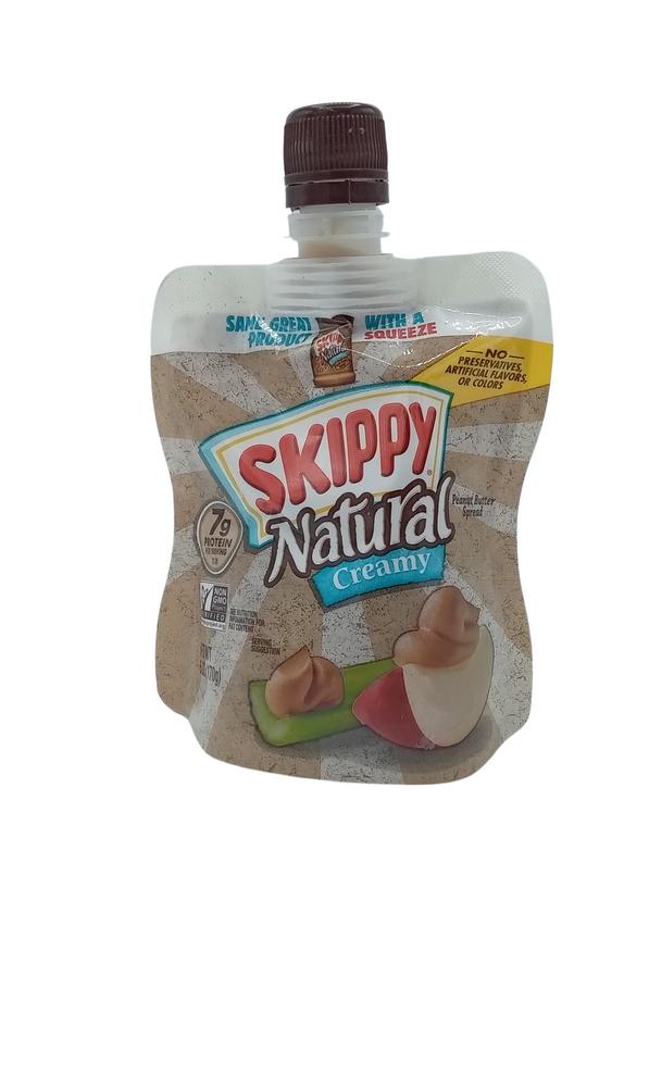 SKIPPY PEANUT BUTTER SQ NAT CREAMY 6OZ