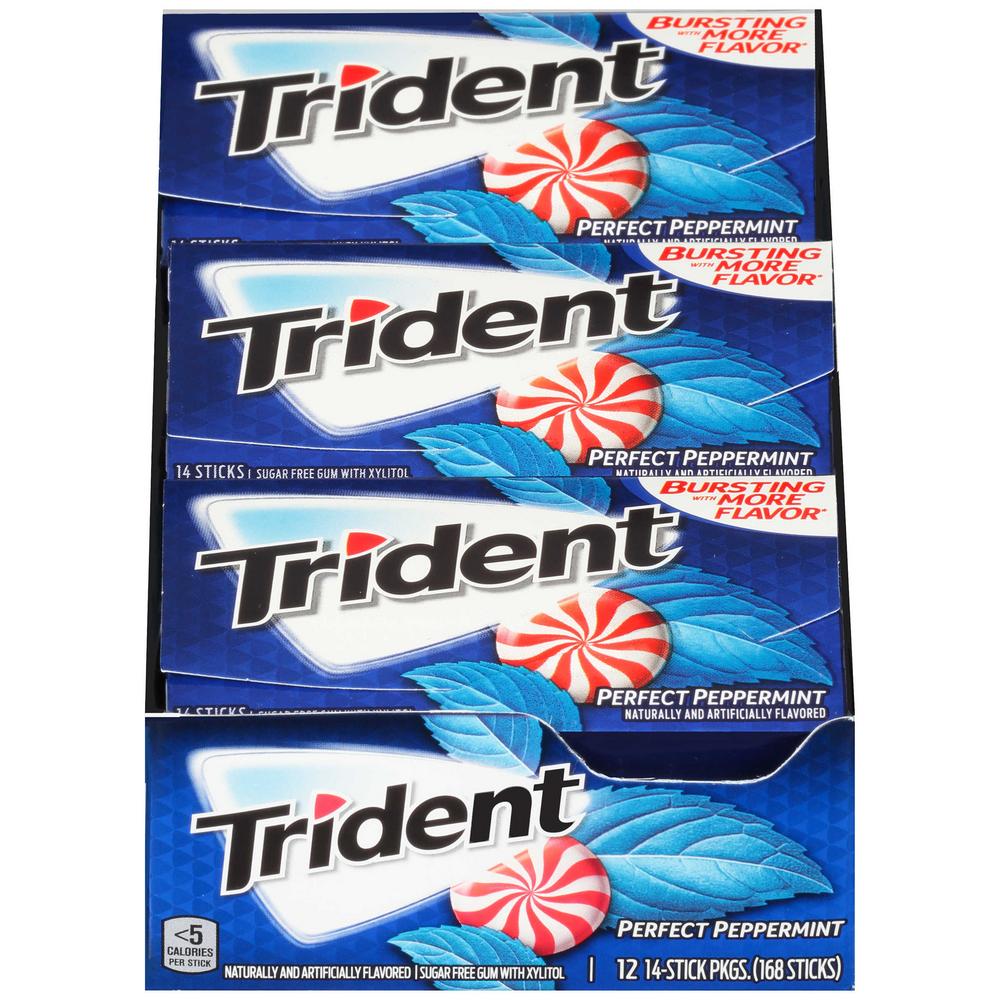 TRIDENT GUM 14ST PPMT 12PK