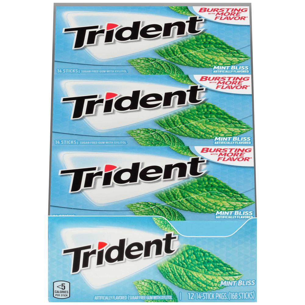 TRIDENT GUM 14ST MINT BL 12PK