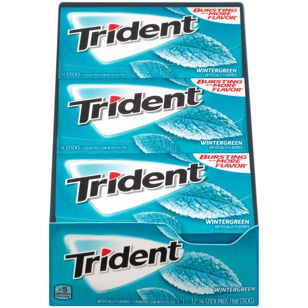 TRIDENT GUM 14ST WNTR GRN 12PK