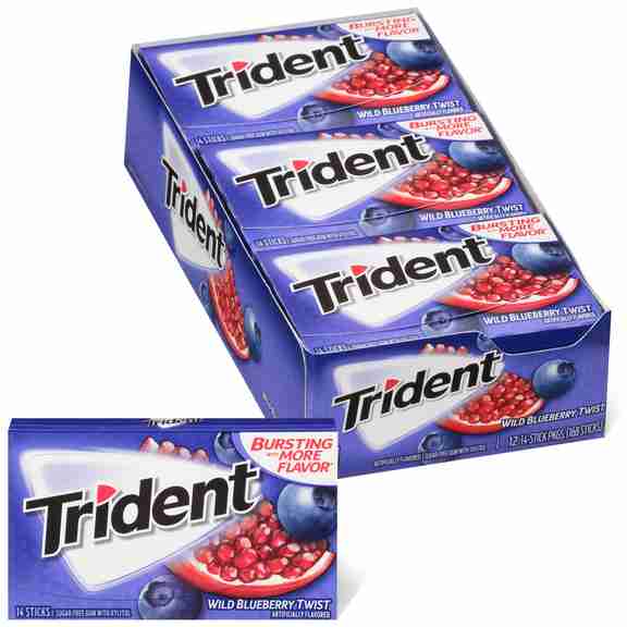 TRIDENT GUM 14ST BLU BRY 12PK