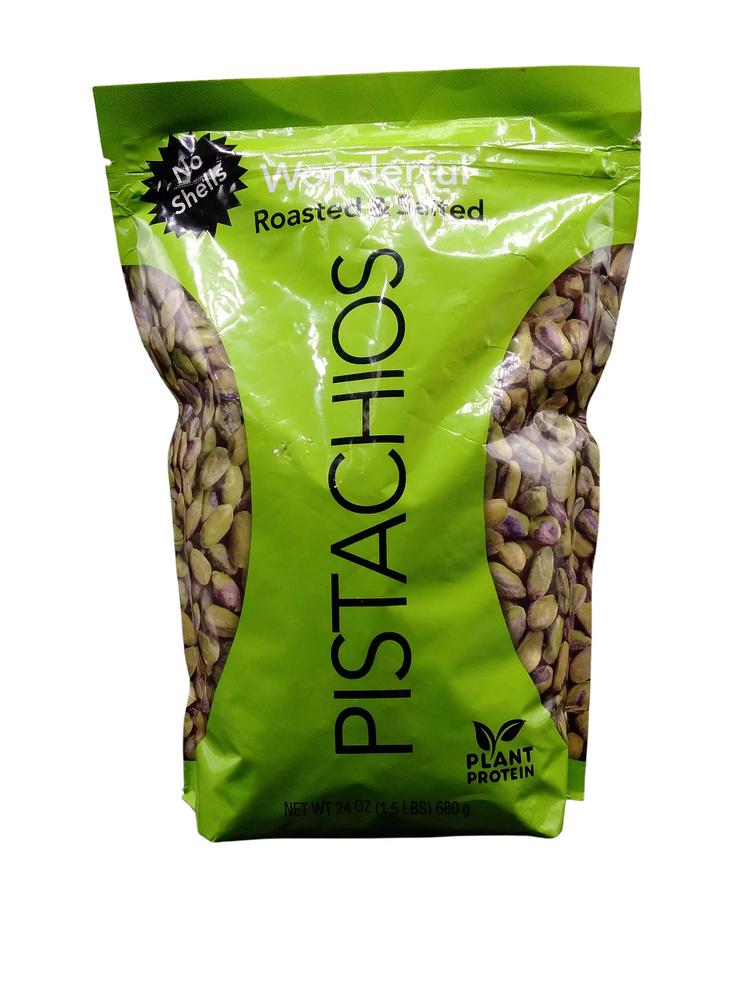 WONDERFUL PISTACHIOS NO SHELLS 24OZ 1PC