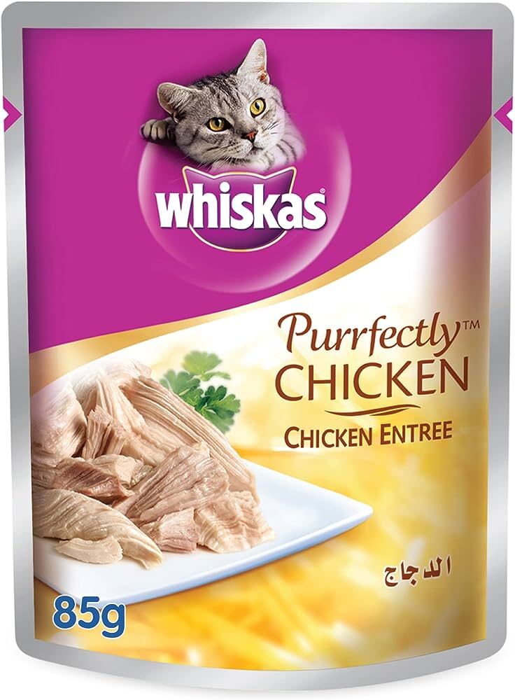 WHISKAS CAT FOOD CHICKEN YELLOW  85GM