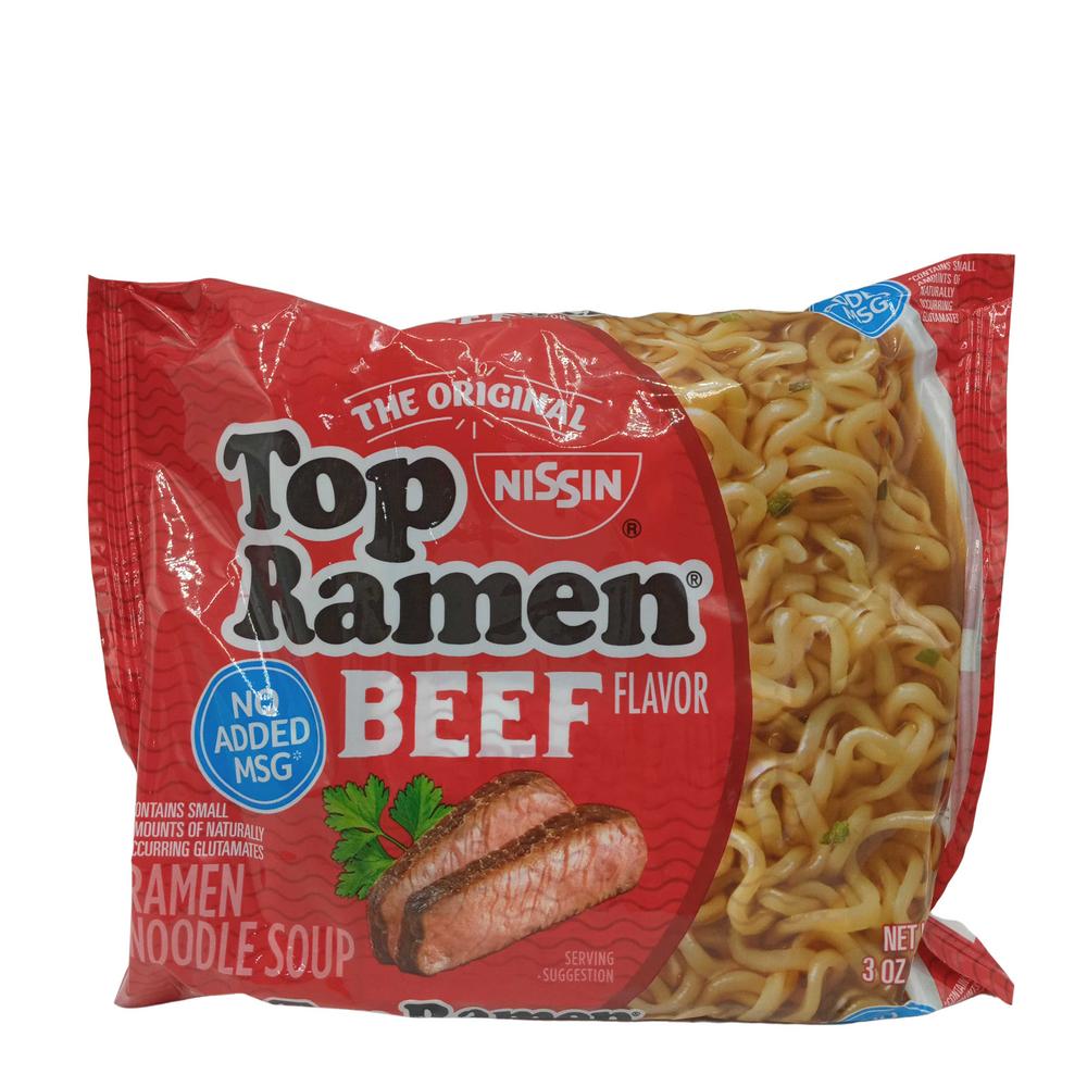 X NISSIN TOP RAMEN BEEF 3OZ