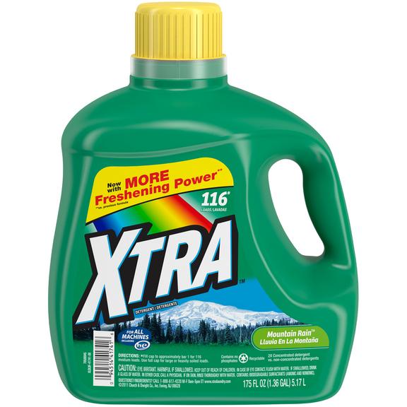 XTRA LIQUID DETERGENT MOUNTAIN RAIN  175OZ